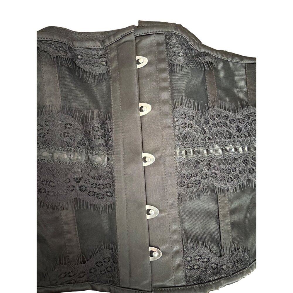 Fox & Royal City Chic Black Betty Trim Underbust Corset Sz 34 (39/40" Waist) NEW - Picture 15 of 16